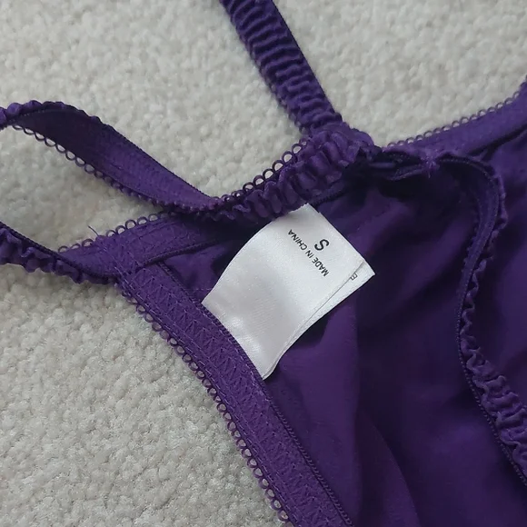 Victoria's Secret vintage Lingerie Purple Lace Chemise Set - Picture 5 of 5